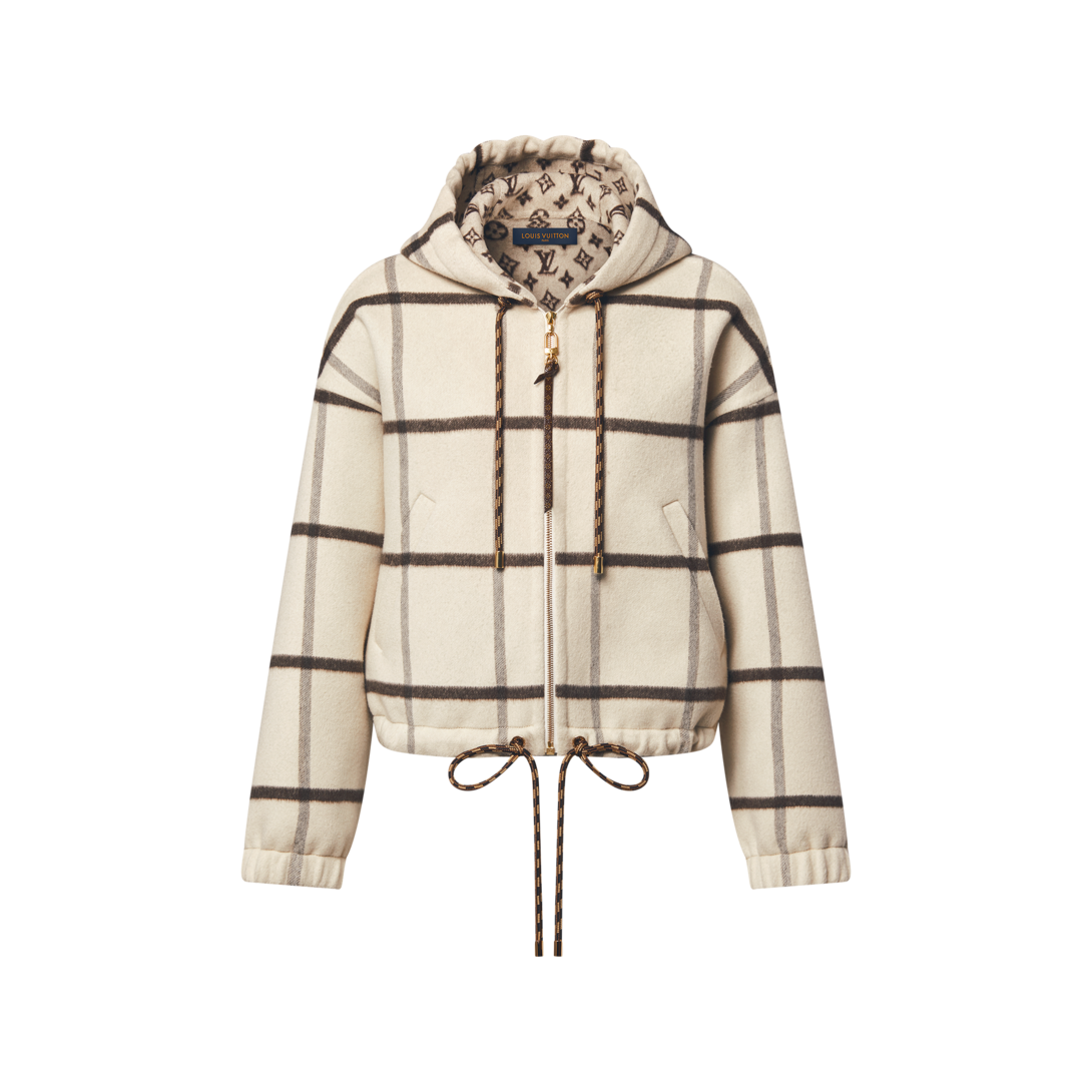 Check Motif Hooded Jacket - Women - Ready-to-Wear | LOUIS